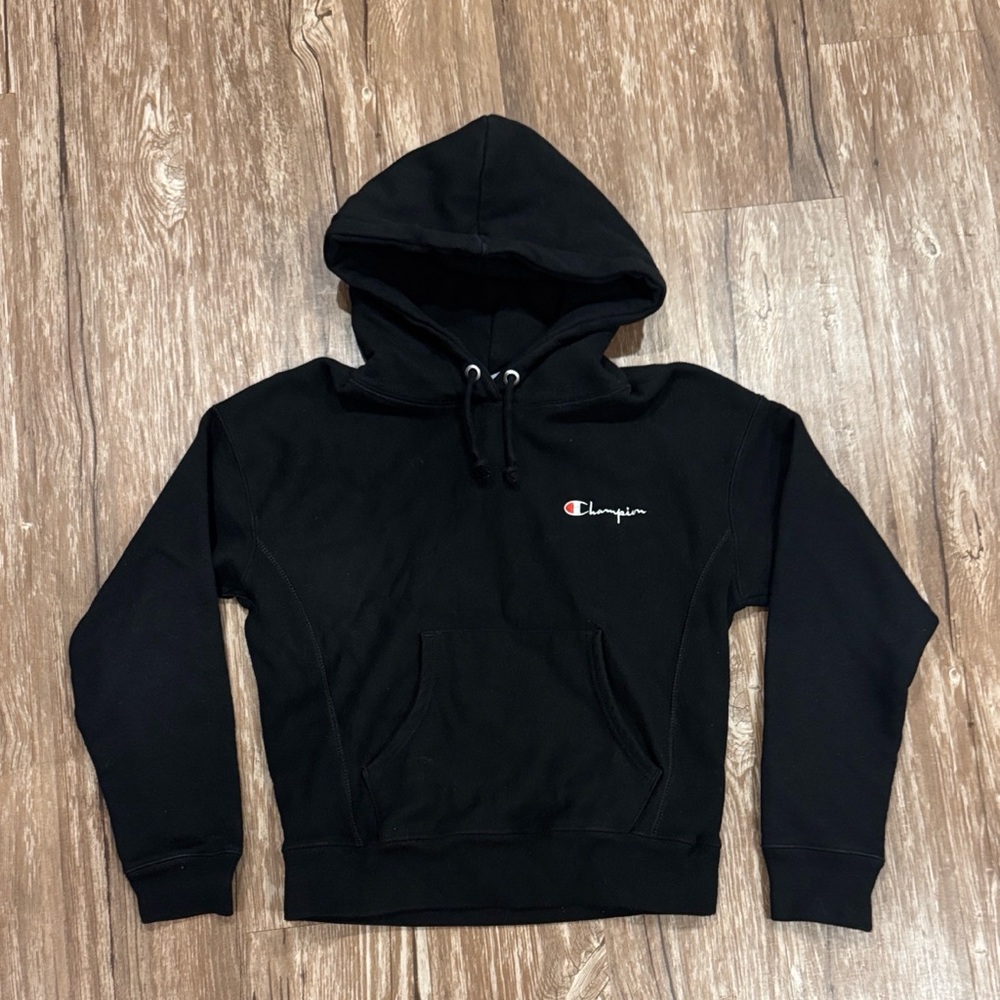 Champion Reverse Weave Black Sweatshirt